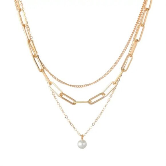 14K Gold filled Pearl Necklace - Picture 2 of 4